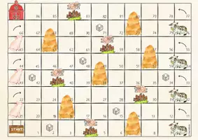 Vorschau - Spiele - 🐄Bauernhof Leiterspiel Würfelspiel Brettspiel - Seite 1