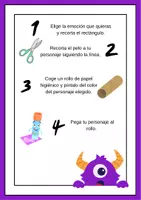 Vista previa - Manualidades / Dibujos para colorear - Marionetas para trabajar las emociones y el manejo de tijeras - página 3