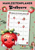 Vorschau - Arbeitsblätter - Materialpaket Erdbeeren: Essenplaner, Wochenplaner, Affirmationskärtchen und mehr - Seite 1
