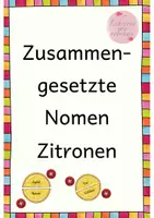 Vorschau - Spiele - Zusammengesetzte Nomen Zitronen-Legespiel - Deckblatt
