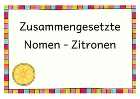 Vorschau - Spiele - Zusammengesetzte Nomen Zitronen-Legespiel - Seite 1