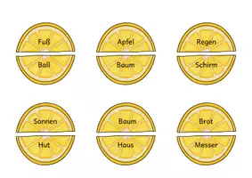 Vorschau - Spiele - Zusammengesetzte Nomen Zitronen-Legespiel - Seite 3