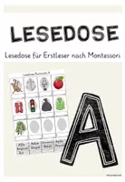 Vorschau - Bildkarten - Lesedose Buchstabe A - Deckblatt