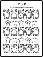 Aperçu - Feuilles d'exercices - Cahier des nombres de 0 à 100 - Page 3