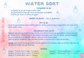 Aperçu - Apprentissages en autonomie - Water sort - Page 1