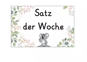 Vorschau - Poster - Satz der Woche – Tafelmaterial & Heftübersicht (2 Varianten) | Deutsch Grundschule - Seite 2