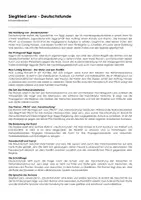Vorschau - Arbeitsblätter - Siegfried Lenz - Deutschstunde - Deckblatt