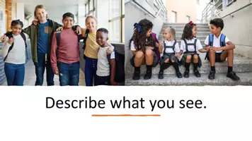 Vorschau - Präsentationen/Tafelbilder - Präsentation Warm Up (5): School uniforms - Seite 1