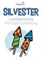 Vorschau - Spiele - Lesedominos Klasse 1 - Lesedominos Klasse 2 - SILVESTER - 3-fach differenziert - Lesedomino für die Bild-Satz-Zuordnung - Lesedomino Klasse 1 - Lesedomino Klasse 2 - Freiarbeitsmaterial Deutsch - Freiarbeit Deutsch - Deckblatt