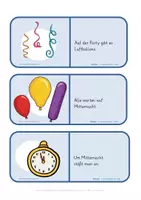 Vorschau - Spiele - Lesedominos Klasse 1 - Lesedominos Klasse 2 - SILVESTER - 3-fach differenziert - Lesedomino für die Bild-Satz-Zuordnung - Lesedomino Klasse 1 - Lesedomino Klasse 2 - Freiarbeitsmaterial Deutsch - Freiarbeit Deutsch - Seite 3