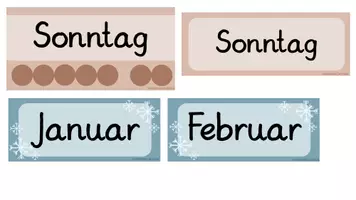 Vorschau - Poster - Kalender für die Tafel, Visualisierung von Datum etc. - Deckblatt
