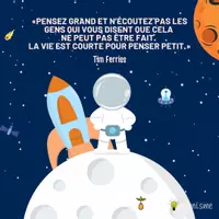 Aperçu - Affichage - Citation - Pensez grand - Tim Ferriss - Page de couverture