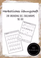 Vorschau - Arbeitsblätter - Herbstliches Übungsheft für die Zahlenraumerweiterung bis 100 - Deckblatt