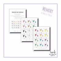 förhandsvisning - Memory enhörningar färgmemory - försättsblad