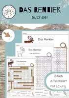 Vorschau - Arbeitsblätter - Das Rentier Suchsel - Deckblatt