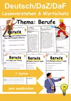 Vorschau - Arbeitsblätter - Materialpaket Lesen Berufe - DaZ/DaF, Deutsch, Sachunterricht - Seite 1