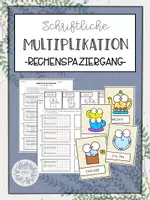 Vorschau - Arbeitsblätter - Schriftliche Multiplikation - dreistelliger Faktor (Rechenspaziergang) - Deckblatt