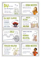Vorschau - Anderer Materialtyp - Karten zum Mutmachen z.B. für den Schulanfang, zum Zeugnis, LEG - Seite 1