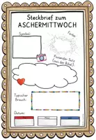 Vorschau - Arbeitsblätter - Aschermittwoch und Fastenzeit STECKBRIEF Kirchenjahr - Seite 1
