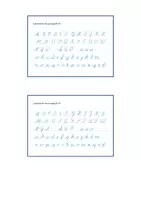 Vorschau - Fördermaterial/Inklusion - ABC- Vorlage. Schreibschrift Merkkarte. Alphabet-Streifen am Arbeitsplatz - Seite 1