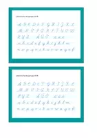 Vorschau - Fördermaterial/Inklusion - ABC- Vorlage. Schreibschrift Merkkarte. Alphabet-Streifen am Arbeitsplatz - Seite 2