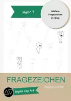 Vorschau - selbst erstellte Cliparts/Grafiken - GRATIS VORSCHAU digitale Clip Art - Fragezeichen - Seite 1