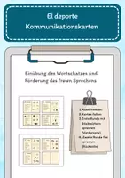 Vorschau - Spiele - Kommunikationskarte Sportarten - El deporte - Deckblatt