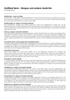 Vorschau - Arbeitsblätter - Gottfried Benn - Morgue und andere Gedichte - Deckblatt