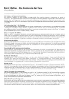 Vorschau - Arbeitsblätter - Erich Kästner - Die Konferenz der Tiere - Deckblatt