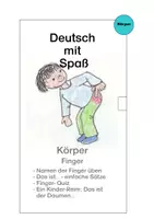 Vorschau - Arbeitsblätter - "Deutsch mit Spaß": Körper, Namen der Finger üben - Deckblatt