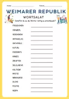 Vorschau - Arbeitsblätter - Wortsalat zum Thema: Weimarer Republik - Seite 1