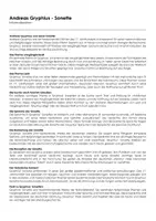 Vorschau - Arbeitsblätter - Andreas Gryphius - Sonette - Deckblatt