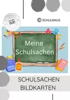 Vorschau - Bildkarten - Meine Schulsachen Bildkarten - Deckblatt
