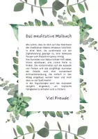 Vorschau - Mal- und Bastelvorlagen - Malbuch Ausmalbilder mit Pflanzen und Schriftarten meditativ - Seite 1