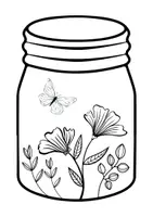 Vorschau - Mal- und Bastelvorlagen - Malbuch Ausmalbilder mit Pflanzen und Schriftarten meditativ - Seite 3