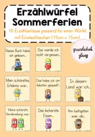 Vorschau - Anderer Materialtyp - Sommerferienwürfel (Erzählanlässe zum Erzählen nach den Sommerferien) - Deckblatt