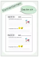 Vorschau - Arbeitsblätter - Das bin ich - Kennenlernen mal anders - Deckblatt