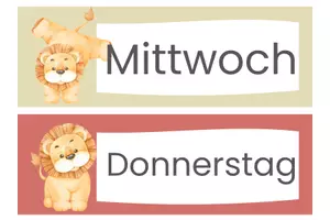 Vorschau - Poster - Wochentage: Löwenklasse Schilder - Seite 3