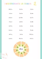Vista previa - Manualidades / Dibujos para colorear - fichas para trabajar la tabla del 2 - Portada