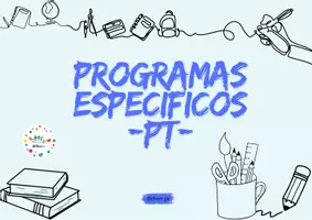 Vista previa - Hojas de trabajo - PROGRAMAS ESPECÍFICOS PT - Portada