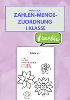 Vorschau - Arbeitsblätter - Ziffer / Zahl - Menge zuordnen: 1.Klasse Anfangsunterricht FREEBIE - Deckblatt