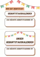 Vorschau - Arbeitsblätter - Geburtstagskalender Muffins Cupcakes mit Kerzen basteln - Seite 1