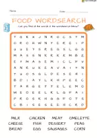 Vista previa - Hojas de trabajo - Food Wordsearch! - página 3
