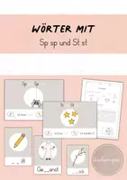 Vorschau - Arbeitsblätter - Materialpaket: Wörter mit Sp sp und St st (Einführung / Übung) - Seite 1