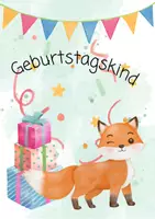 Vorschau - Poster - Geburtstagsaufsteller Fuchs in verschiedenen Varianten - Seite 1