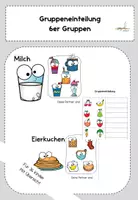 Vorschau - Bildkarten - Gruppeneinteilung Karten 6er Gruppen - Deckblatt