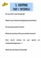 Vorschau - Aufgabenkarten - Interviewfragen für die Sprechprüfung (ab Kl. 6, shopping) - Seite 2