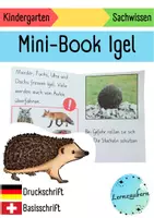 Vorschau - Mal- und Bastelvorlagen - Mini-Book: Sachwissen Igel (Kindergarten - 1. Klasse) - Deckblatt