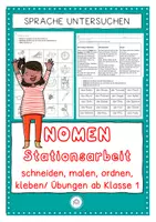 Vorschau - Stundenentwürfe - Nomen. Stationsarbeit ab Klasse 1 - Deckblatt