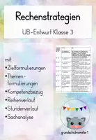 Vorschau - Stundenentwürfe - Unterrichtsentwurf/ Unterrichtsskizze Rechenstrategien Addition - Deckblatt
